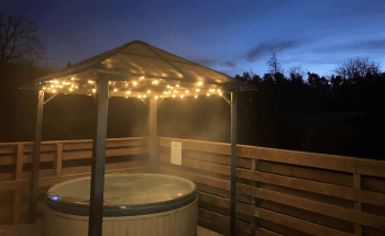 Hot tub and lights